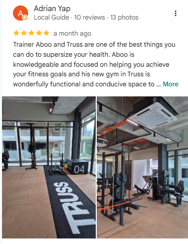 Truss Fitness Studio Google Maps review 3